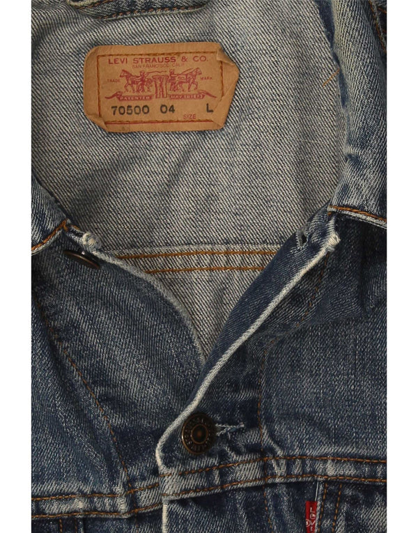 Levi's Dame denimjakke UK 14 Stor Blå Bomuld