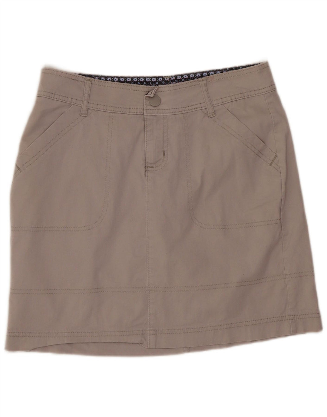 Lee Womens Midrise A-Line nederdel US 4 Small W28 Beige Bomuld
