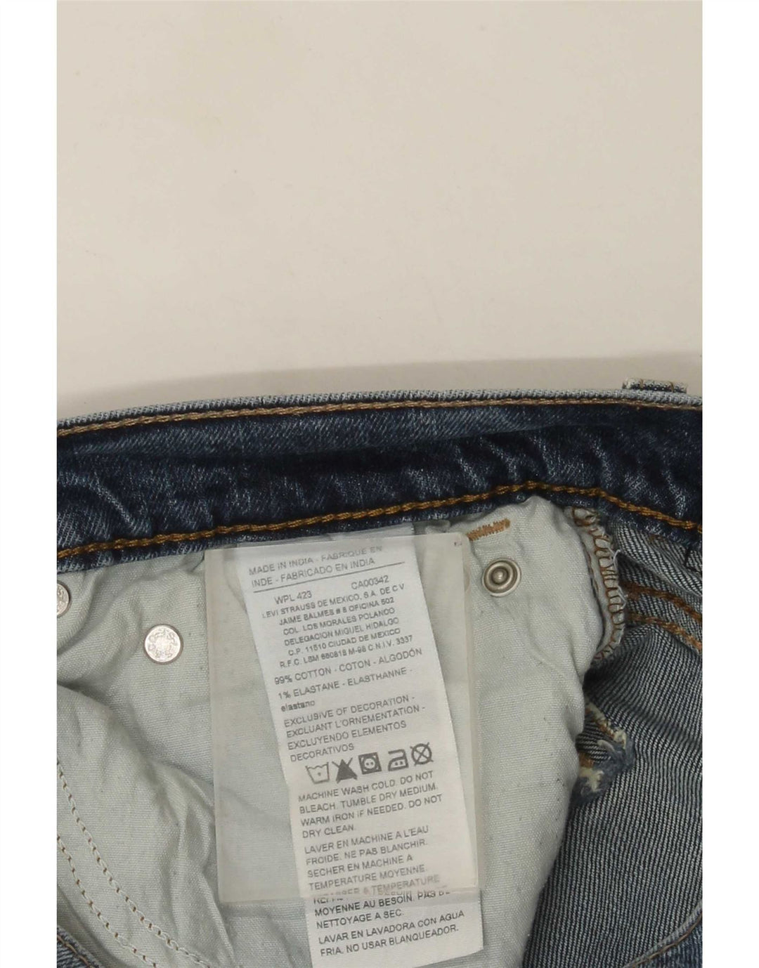 Levi's Herre Denizen Slim Tapered Jeans W32 L32 Blå Bomuld