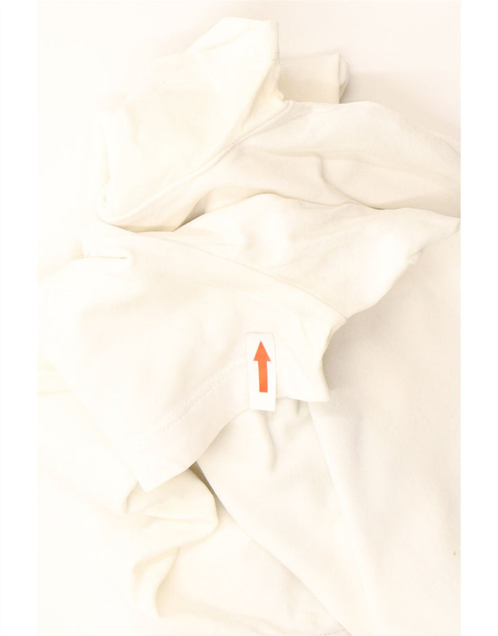 ICEBERG Herre grafisk T-shirt Top Medium Hvid Bomuld