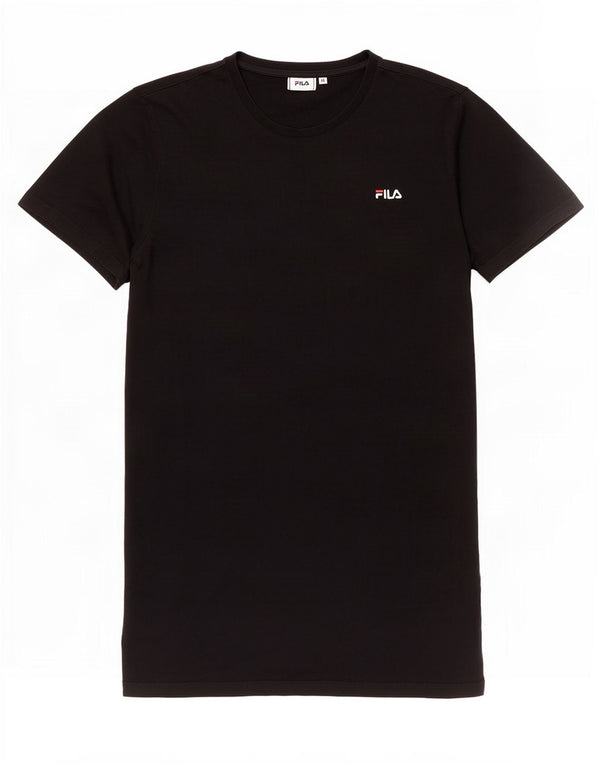 Fila Mens T-Shirt Top Medium Black Cotton