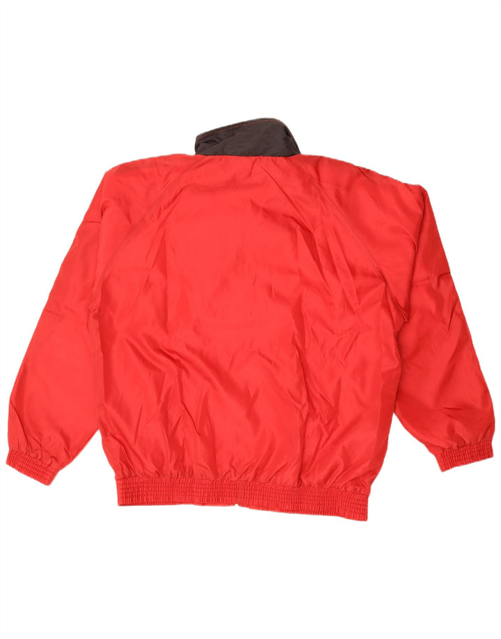 ALEX ATHLETICS  Mens Tracksuit Top Jacket XL Red Colourblock Polyester