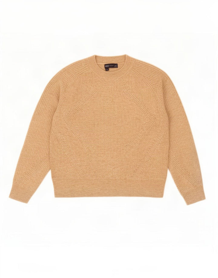 Marks & Spencer Dame sweater med rund hals DK 14 Medium Beige