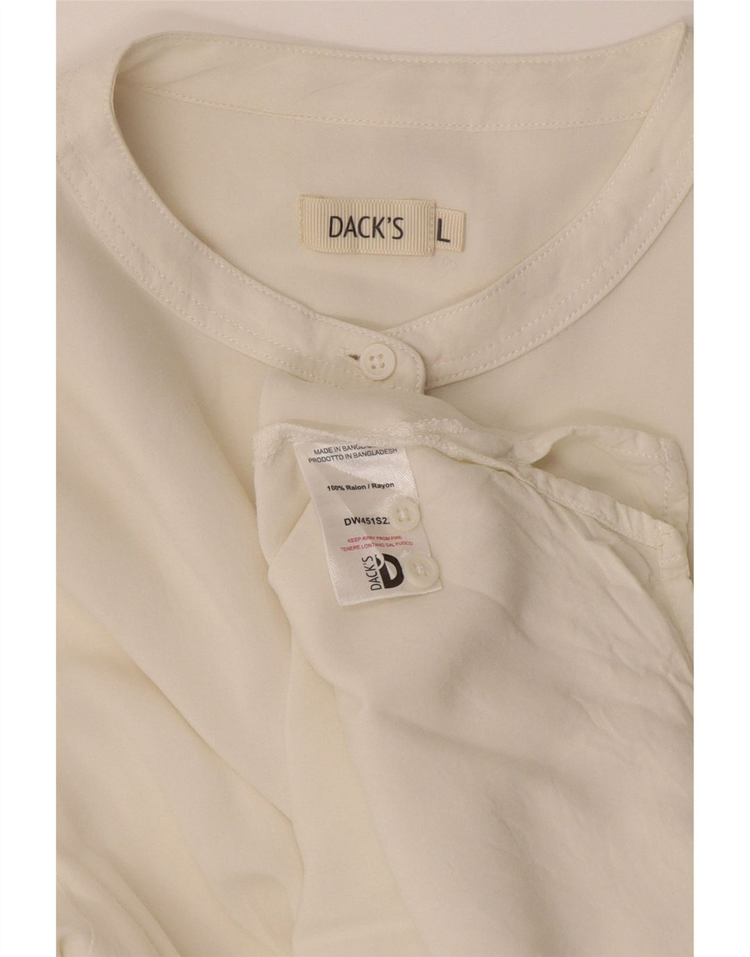 Dacks langline trøje til kvinder UK 16 Large Off White Rayon