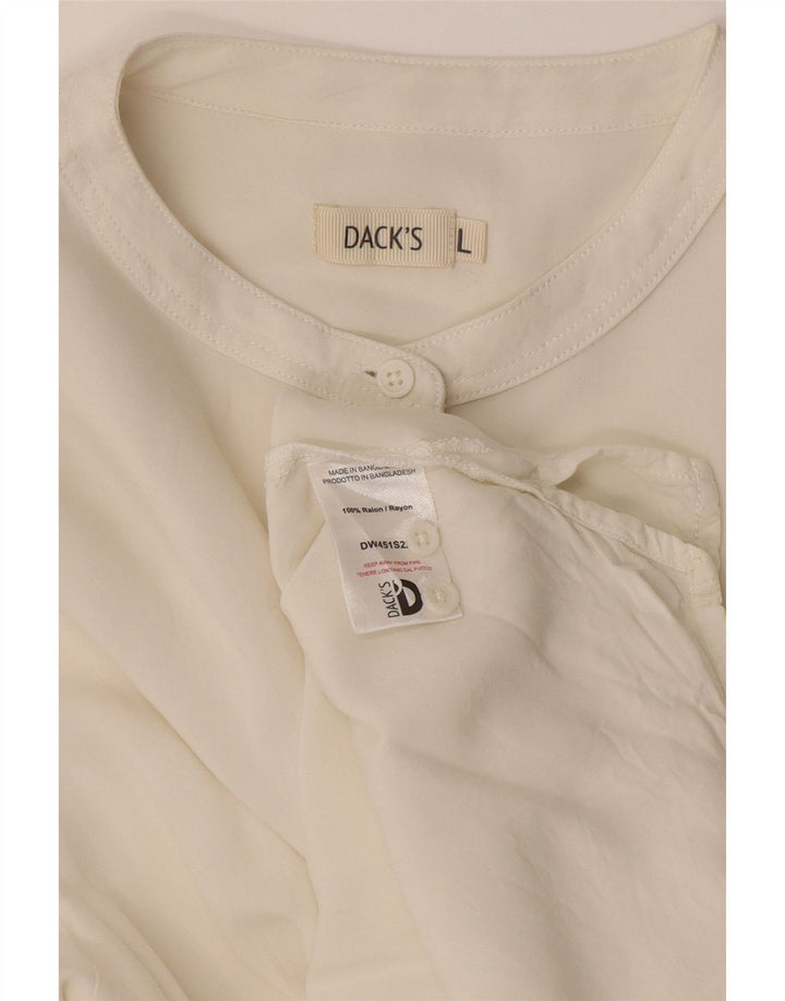 Dacks langline trøje til kvinder UK 16 Large Off White Rayon