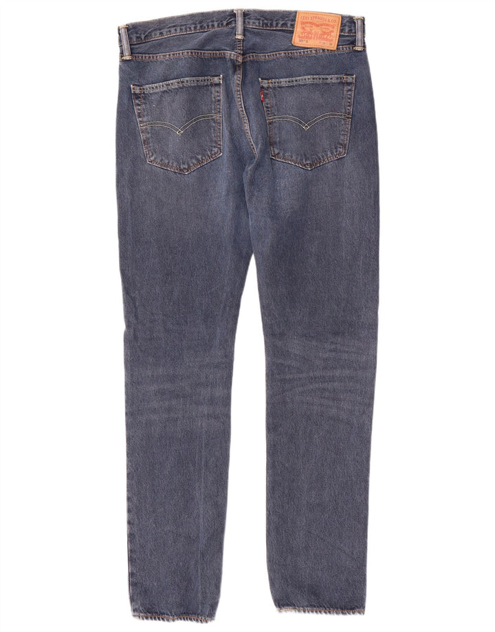 Levi's Herre 501 Straight Jeans W34 L34 Blå Bomuld