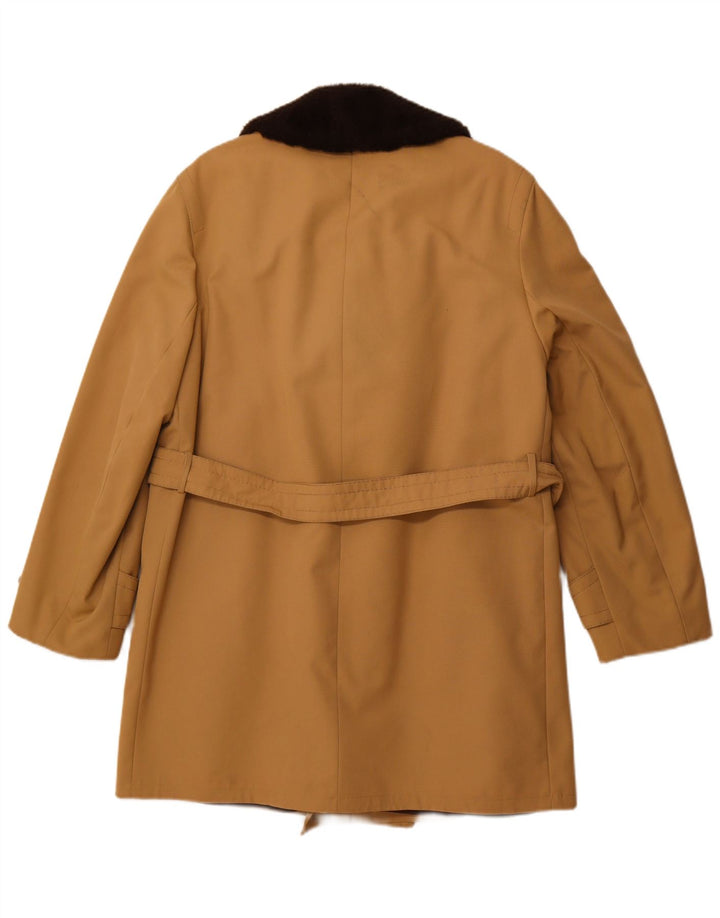 DIOLEN Herre Sherpa Dobbeltradet Frakke UK 38 Medium Brun Syntetisk