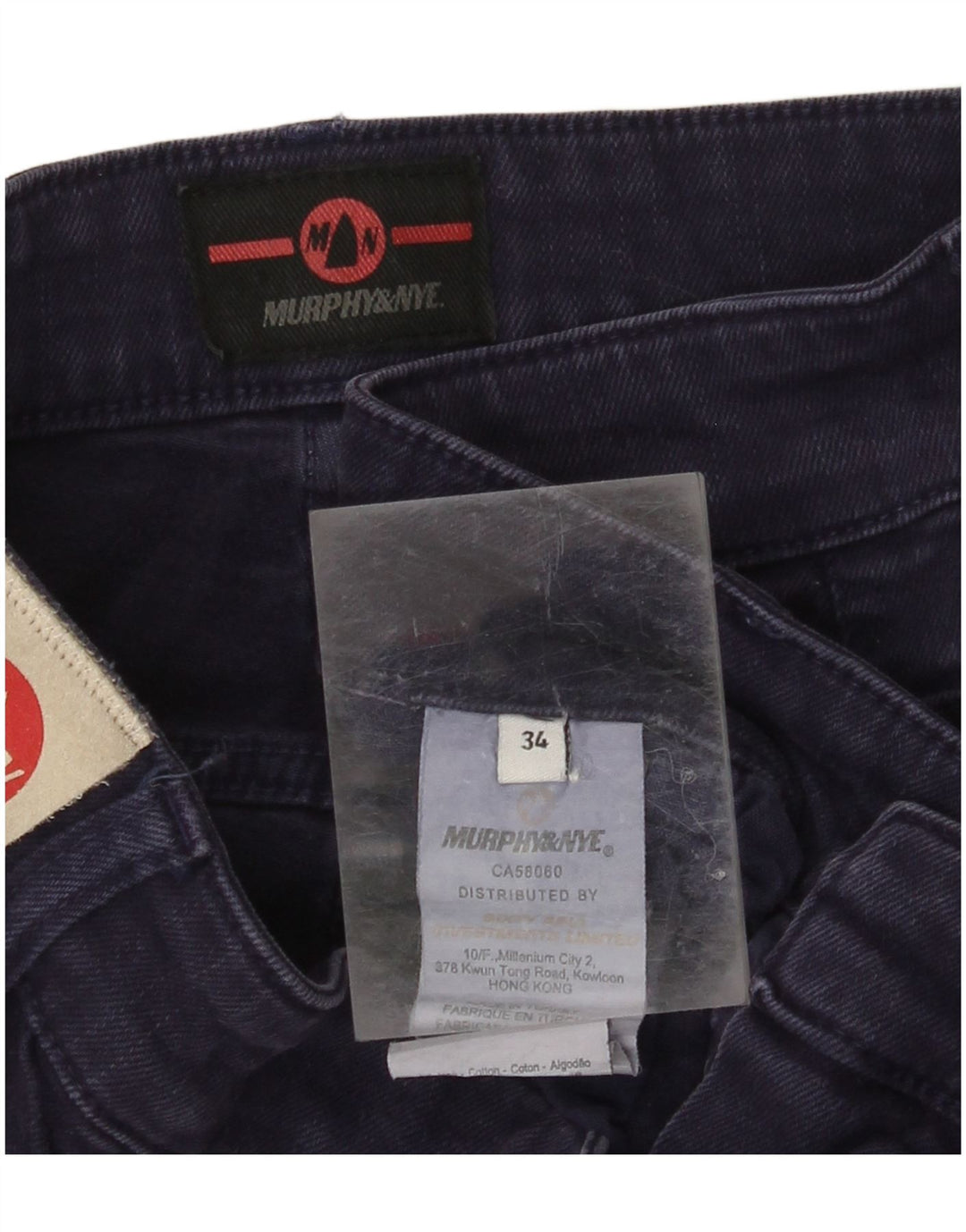MURPHY & NYE Slim Jeans til mænd W34 L34 Marineblå bomuld
