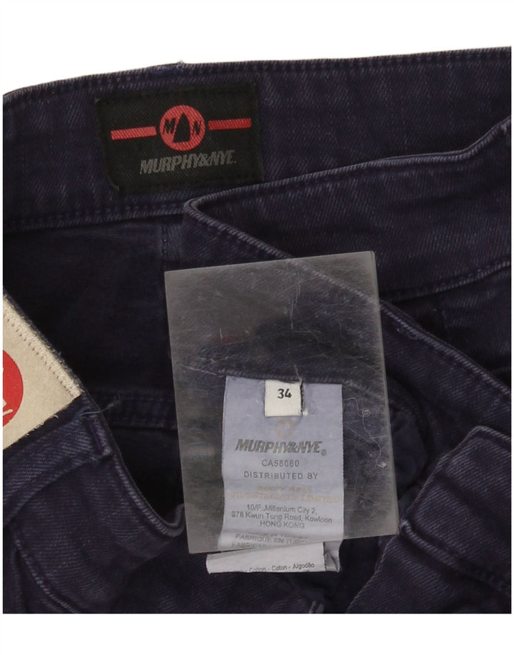 MURPHY & NYE Slim Jeans til mænd W34 L34 Marineblå bomuld