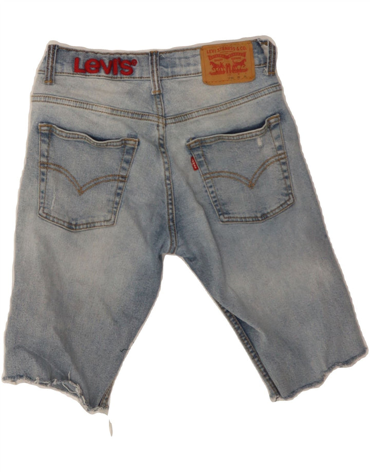LEVI'S Boys 511 Graphic Denim Shorts 11-12 Years W26 Blue Cotton Vintage Levi's and Second-Hand Levi's from Messina Hembry 