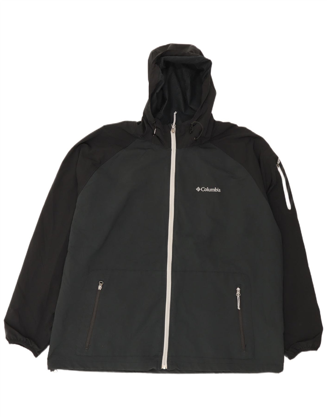 Columbia Træningsdragt med hætte til mænd Topjakke 2XL Sort Colourblock Polyester