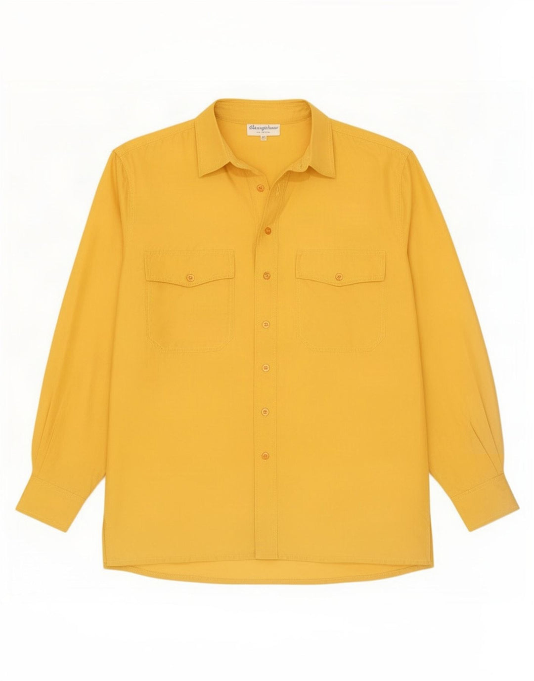 Vintage herreskjorte medium gul silke