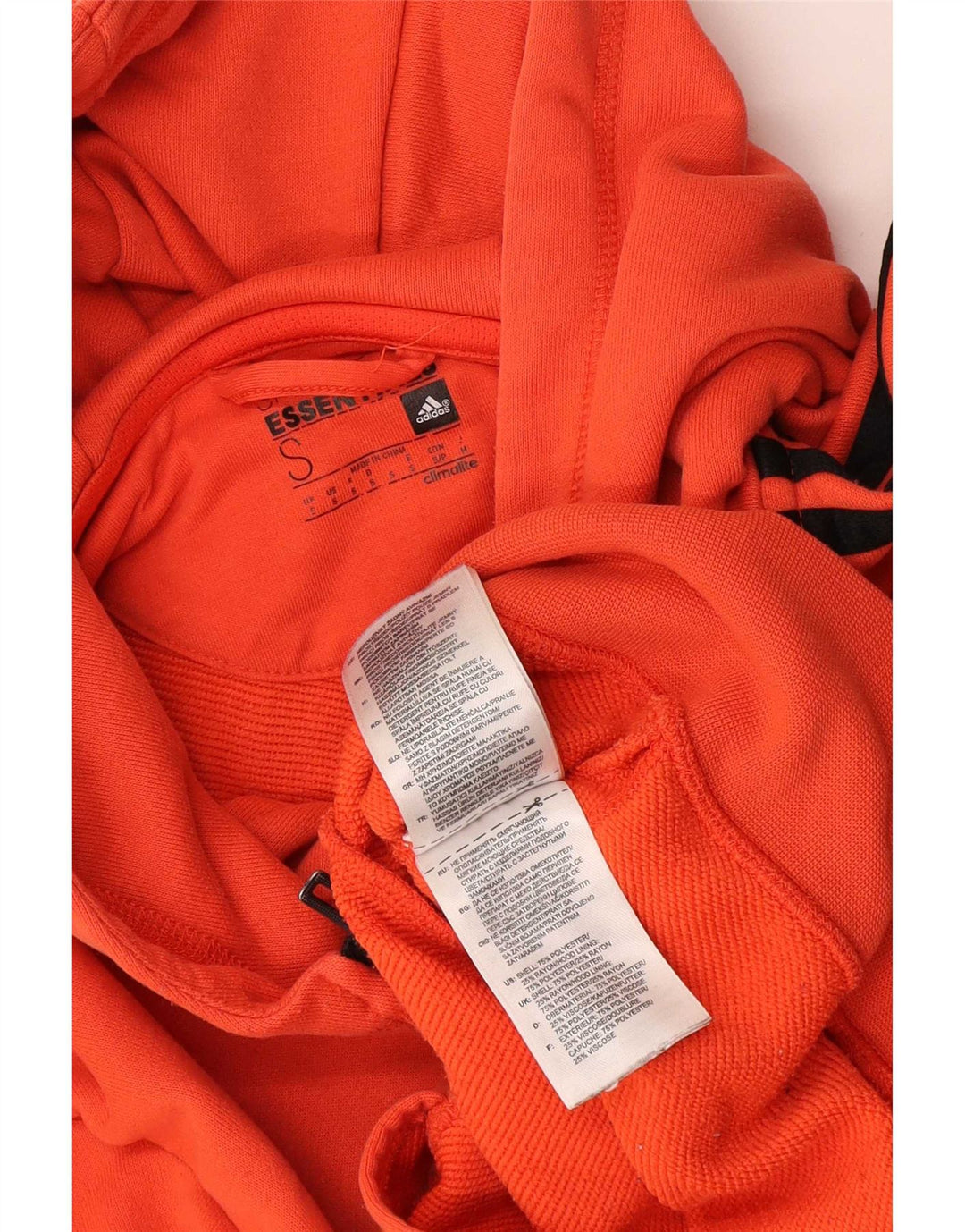 Adidas Herre Climalite Hættetrøje med lynlås, lille orange polyester