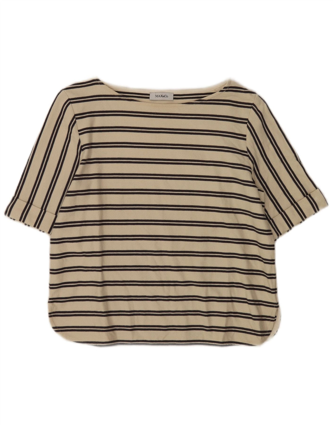 Max & Co. Damebluse Top UK 12 Medium Off White Stribet
