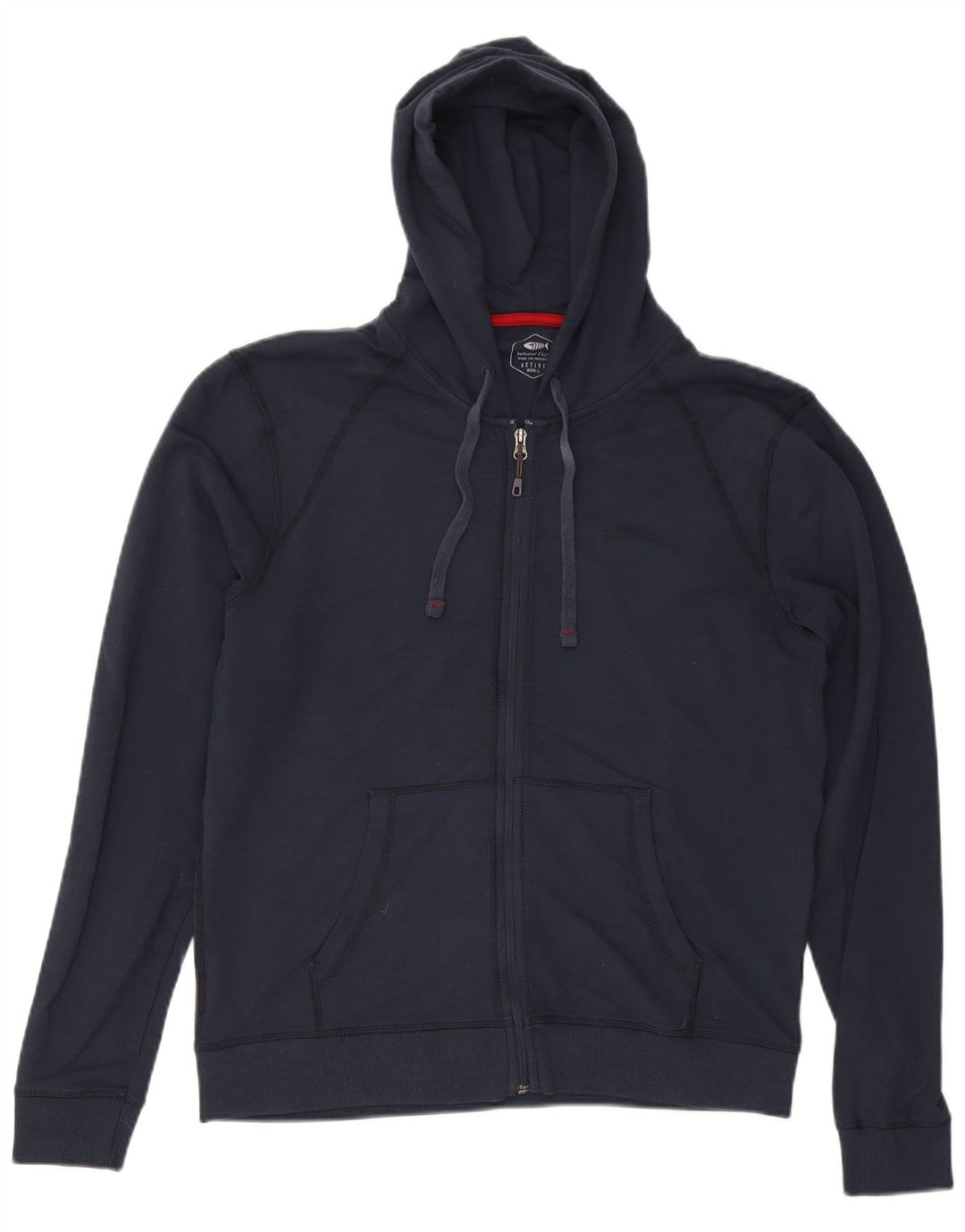 Weird Fish Herre Zip Hoodie Sweater Large Navy Blue Viscose