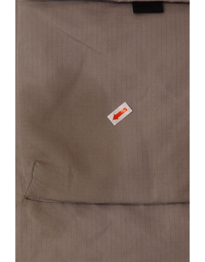 HOLLISTER Herre hættepolstret jakke UK 40 Large Grå Polyester