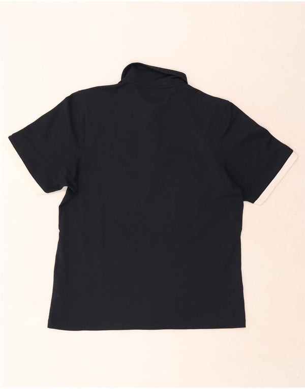 Nike Polo skjorte til mænd UK 39/41 Medium Navy Blue Colourblock Polyester