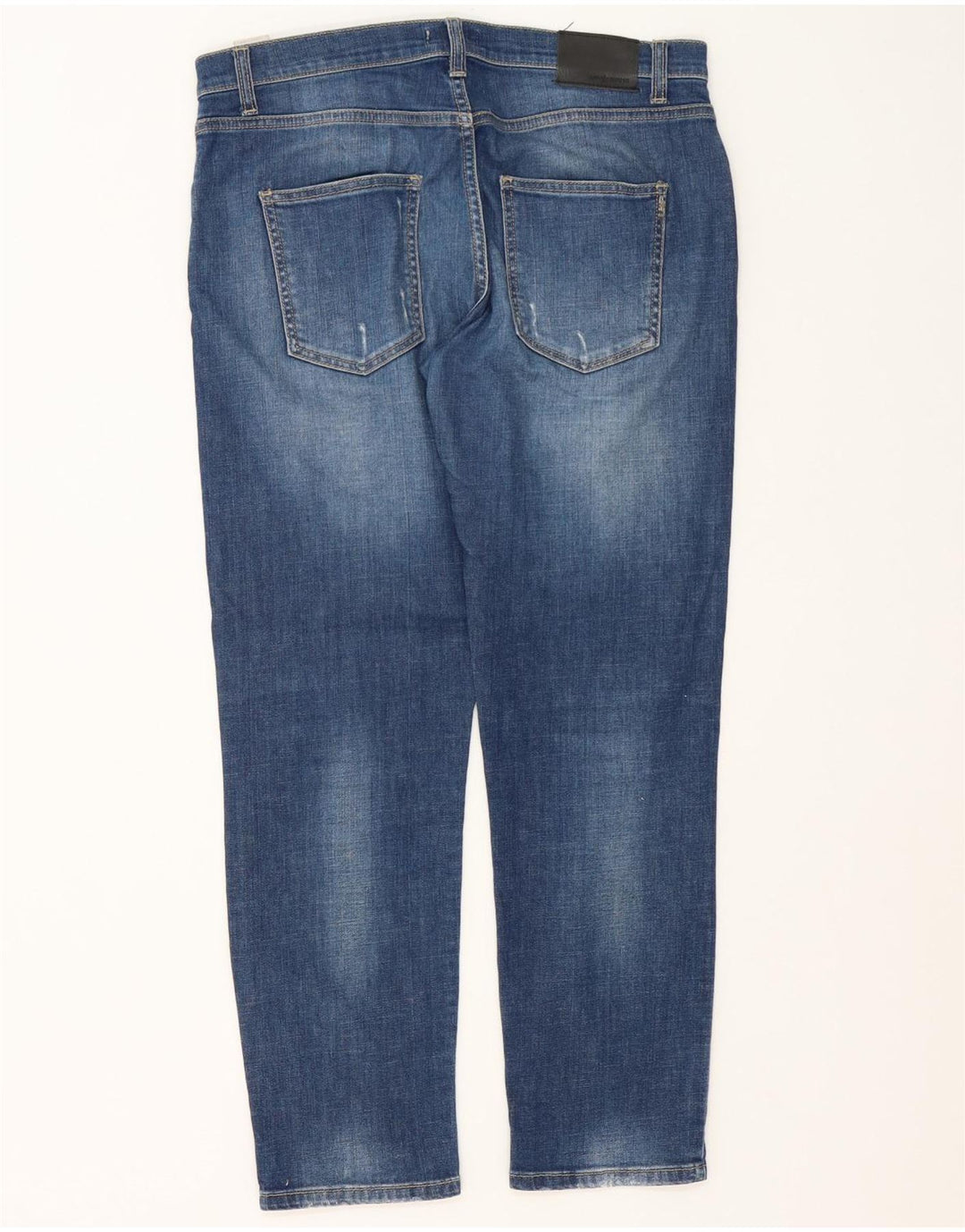 Vintage Kvinder Distressed Slim Jeans W31 L28 Blå Bomuld
