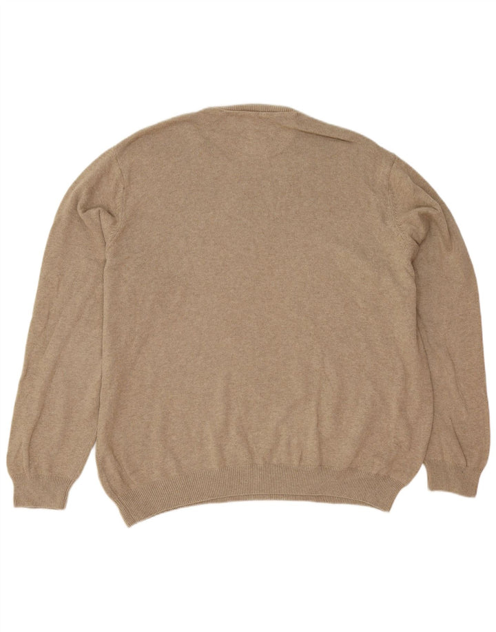 Marks & Spencer Herre sweater med rund hals 2XL beige bomuld