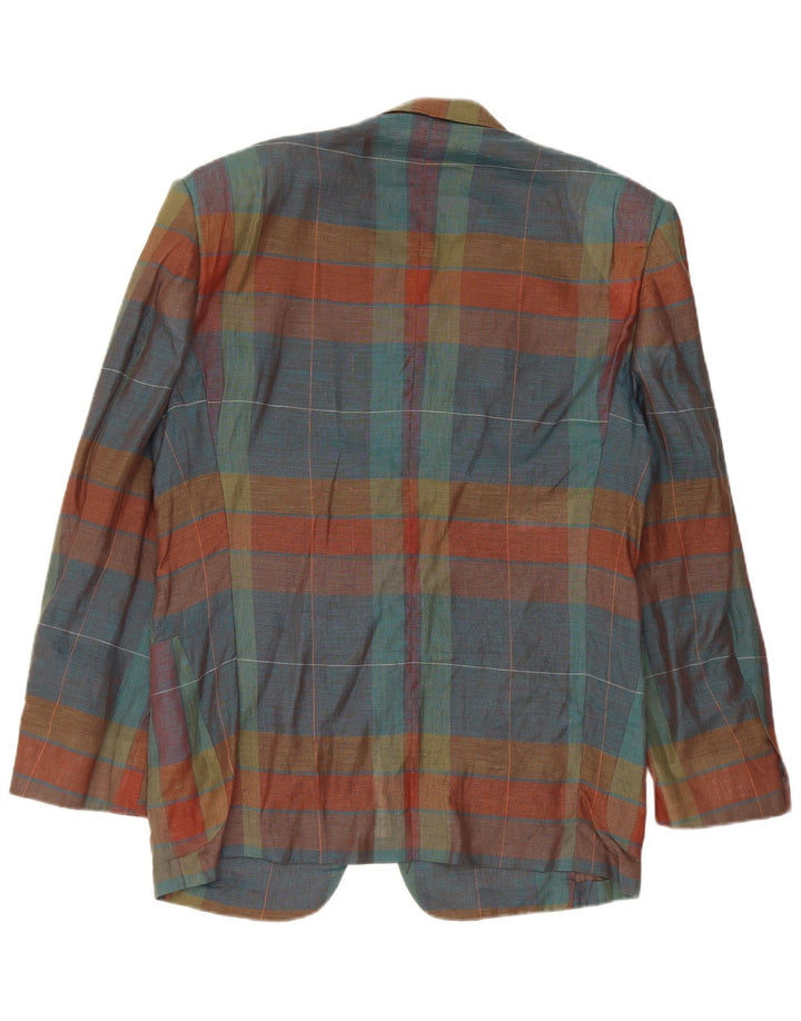 Missoni Herre 1-knap blazerjakke IT 52 XL Flerfarvet ternet linned