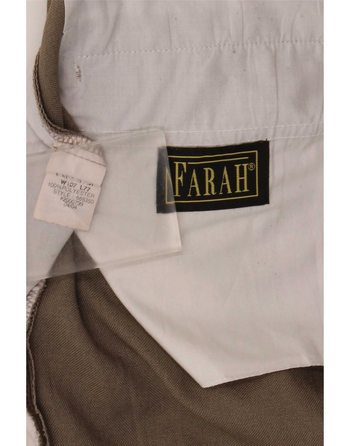 Farah Herre Pegged Suit Bukser W42 L30 Brun Polyester