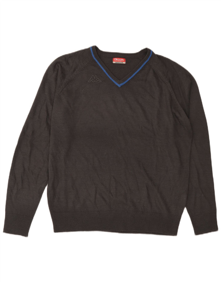 KAPPA Herre V-hals sweater Medium Grå Akryl