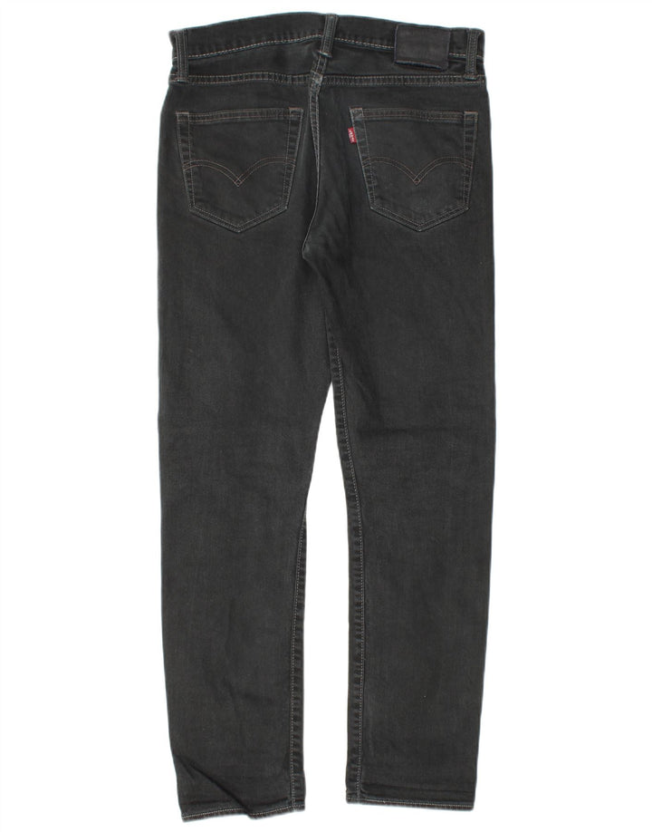 LEVI'S Herre 522 Straight Jeans W30 L28 Sort Bomuld