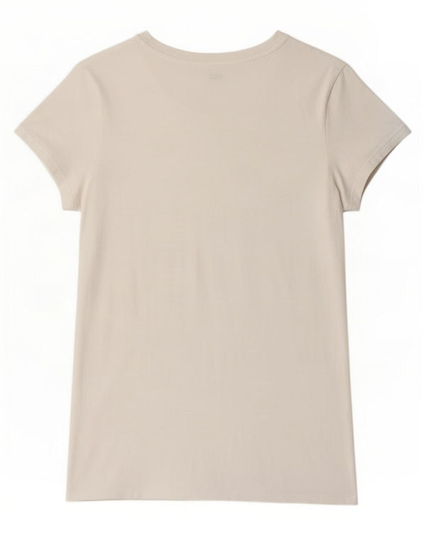 Levi's Dame T-Shirt Top UK 10 Lille Hvid Bomuld