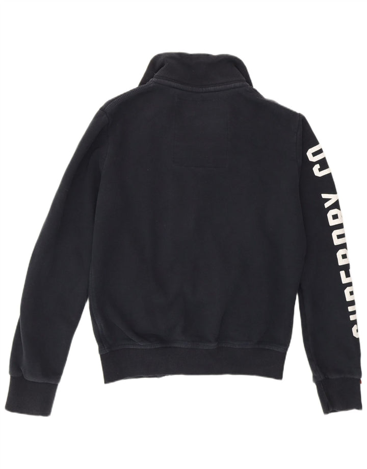 SUPERDRY Grafisk sweatshirt til mænd, lille marineblå bomuld