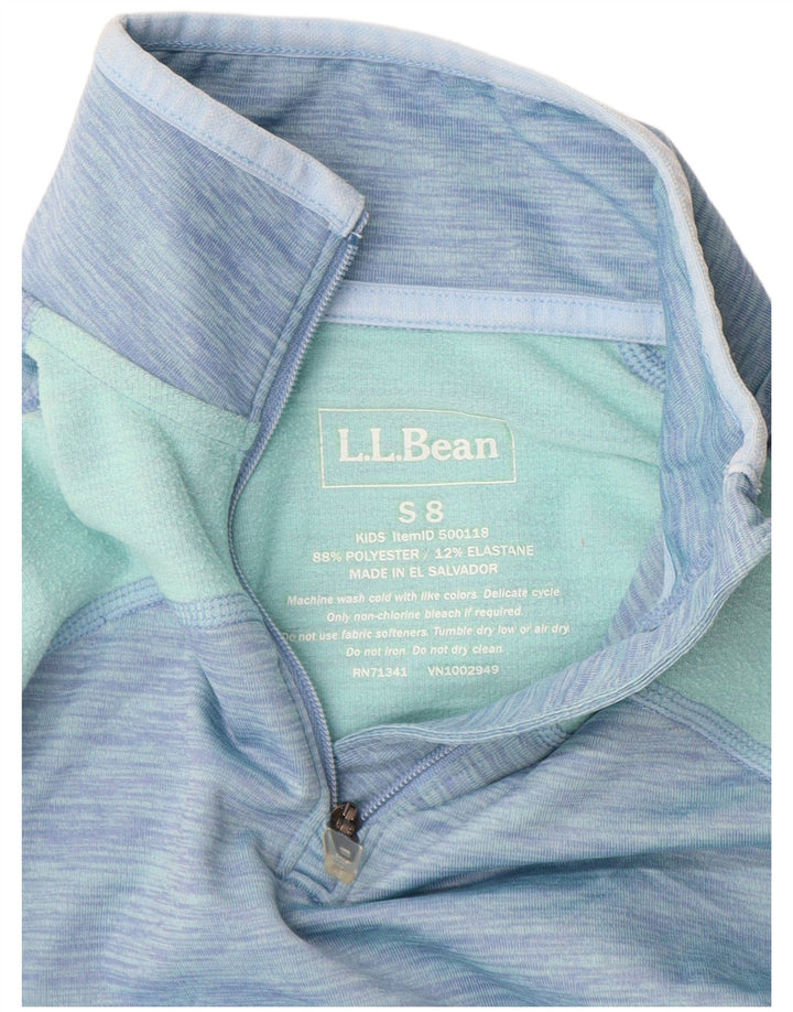 L.L.Bean Girls Pullover Træningsdragt Top 7-8 år Lille blå farveblok