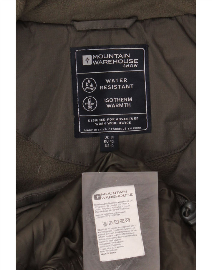 Mountain Warehouse Dame Windbreaker Jacket UK 14 Large Khaki Colourblock