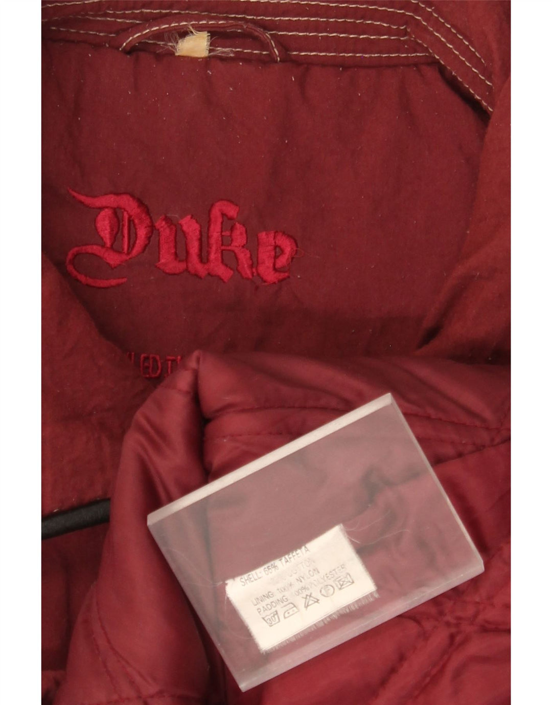 Duke Herre Windbreaker Jacket UK 44 2XL Burgundy Bomuld