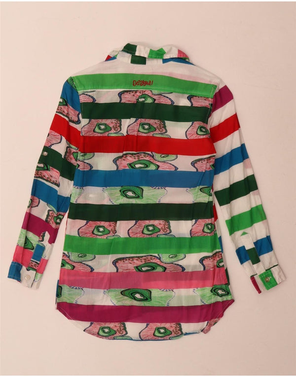Desigual Girls Longline Fit Pullover Shirt 7-8 år Flerfarvet