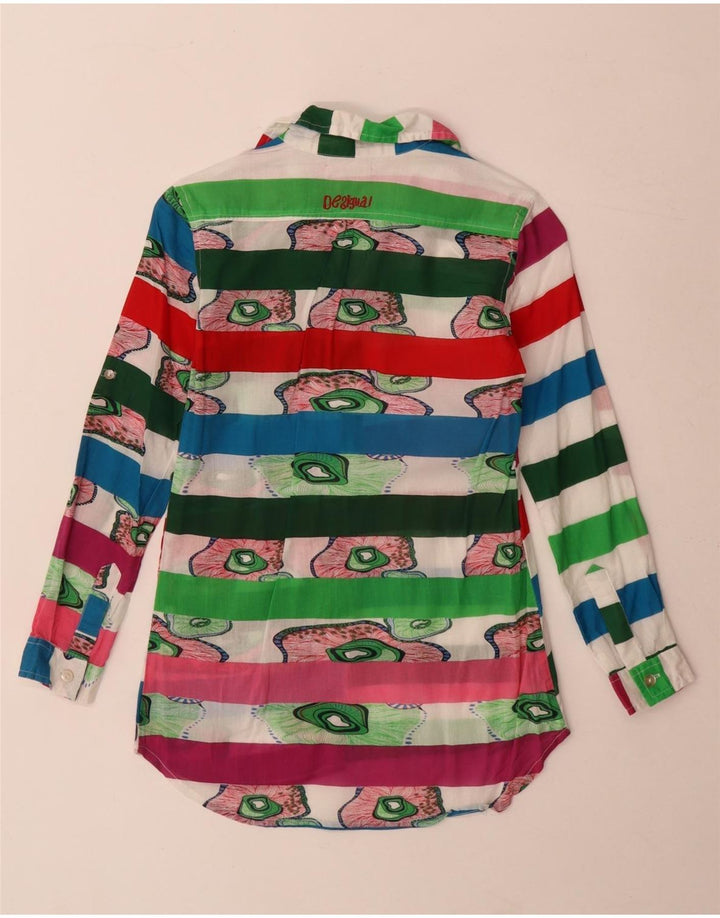 Desigual Girls Longline Fit Pullover Shirt 7-8 år Flerfarvet