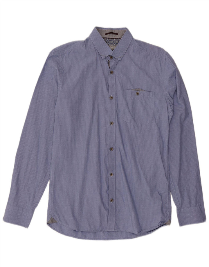 TED BAKER Mens Shirt Size 2 Small Blue Cotton
