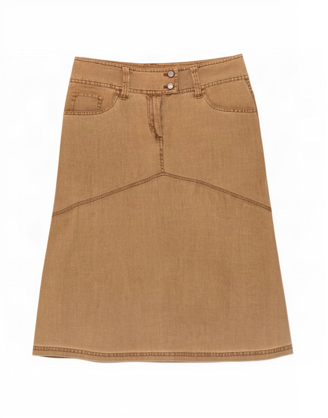 Marlboro Classics Dame A-Line nederdel EU 42 Large W30 Beige