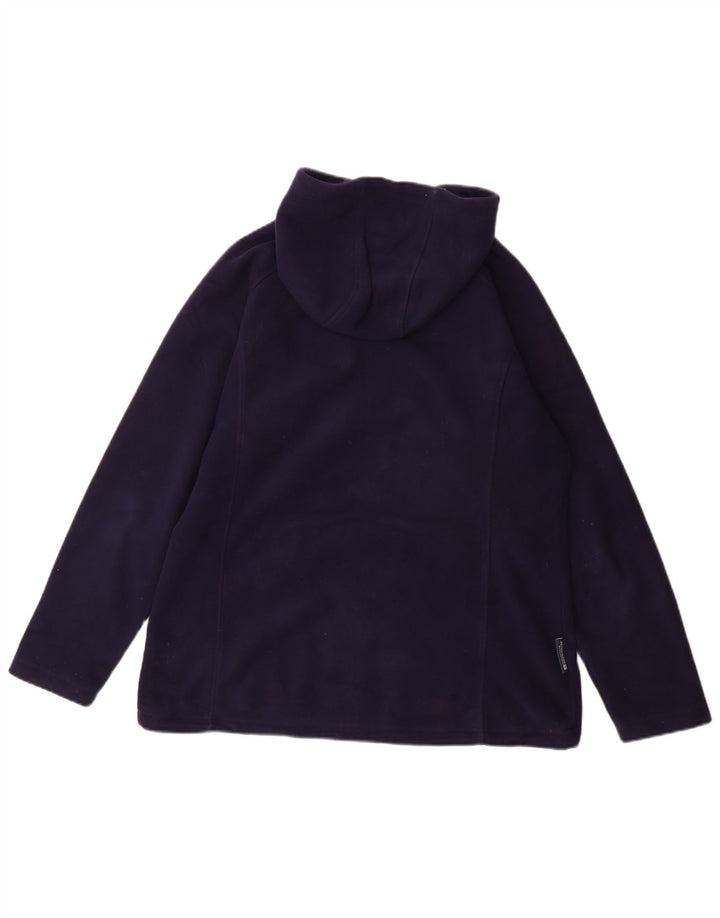 MOUNTAIN WAREHOUSE Dame fleecejakke med hætte UK 16 Large Navy Blue
