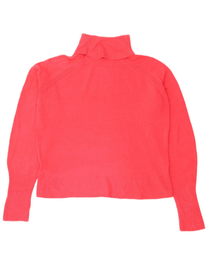 Marks & Spencer Dame Rullehals Sweater UK 14 Medium Pink Akryl