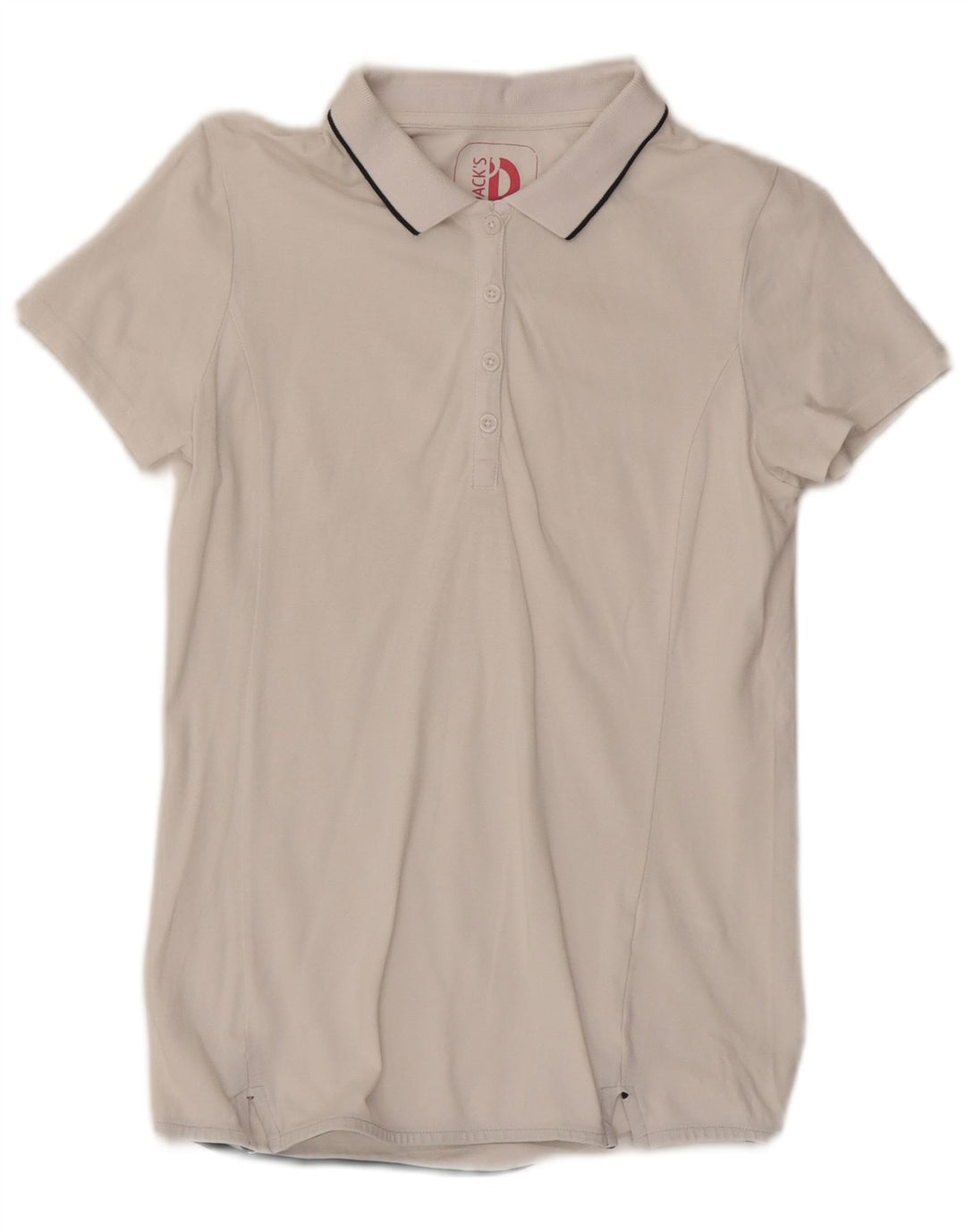 Dacks Dame Polo Shirt UK 12 Medium White Bomuld