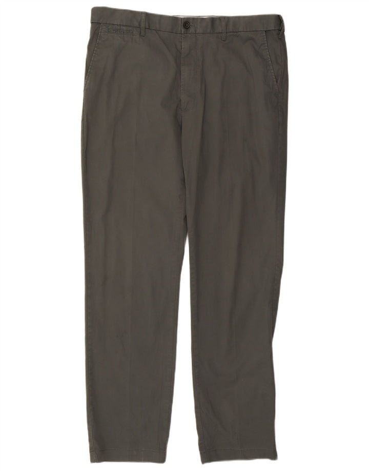 Marks & Spencer Herre Regular Fit Chinobukser W38 L32 Grøn bomuld