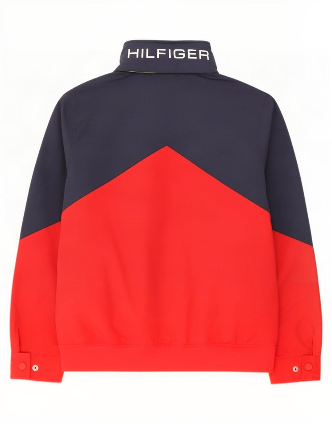 Tommy Hilfiger Herre Hooded Bomber Jacket UK 38 Medium Navy Blue Colourblock