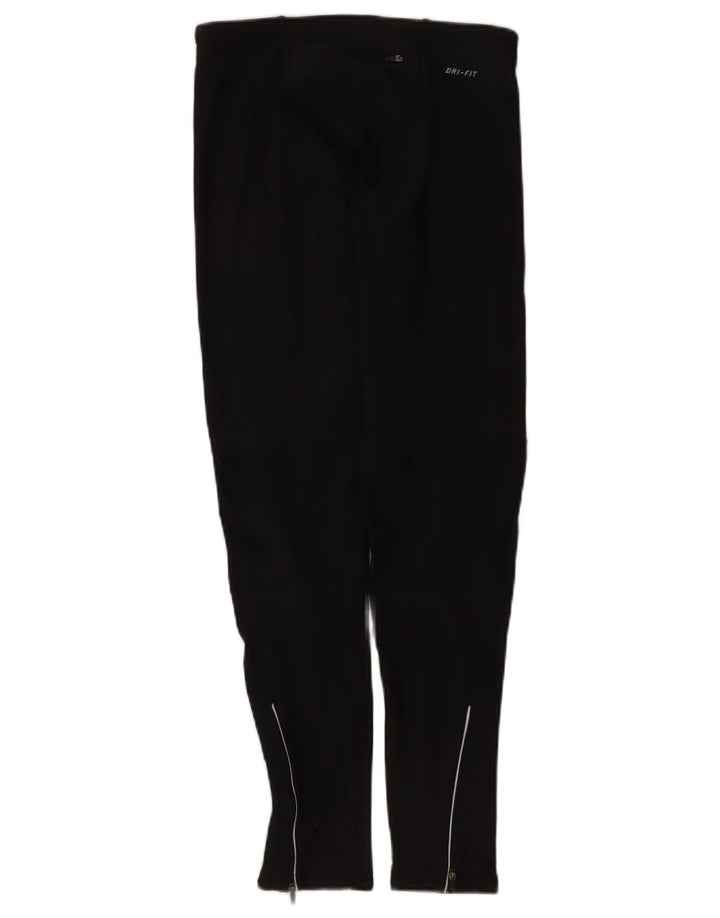 Nike Dame Dri Fit Leggings UK 12 Medium Sort Polyester