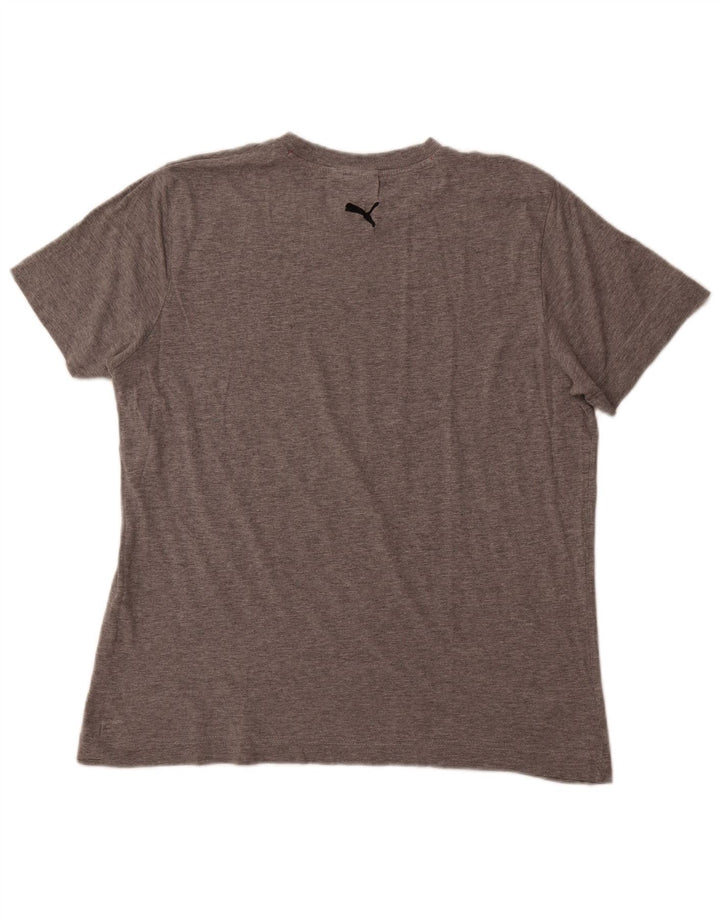 PUMA Herre grafisk T-shirt Top Stor Grå Bomuld
