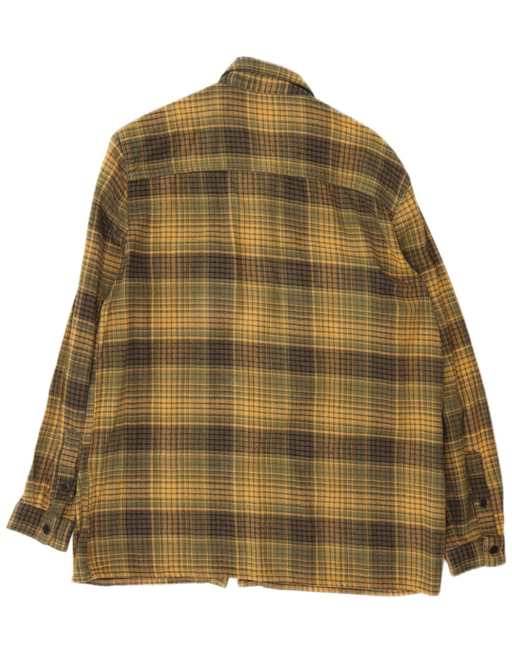 Zara Herre Relaxed Fit Flannel Shirt Large Khaki Check