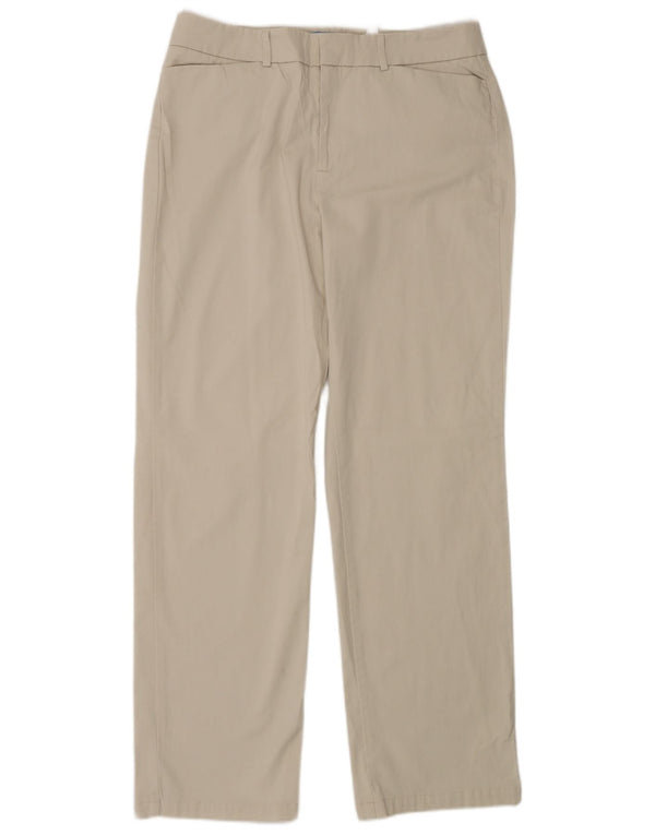 DOCKERS Lige fritidsbukser til kvinder US 12 Large W30 L30 Beige Bomuld