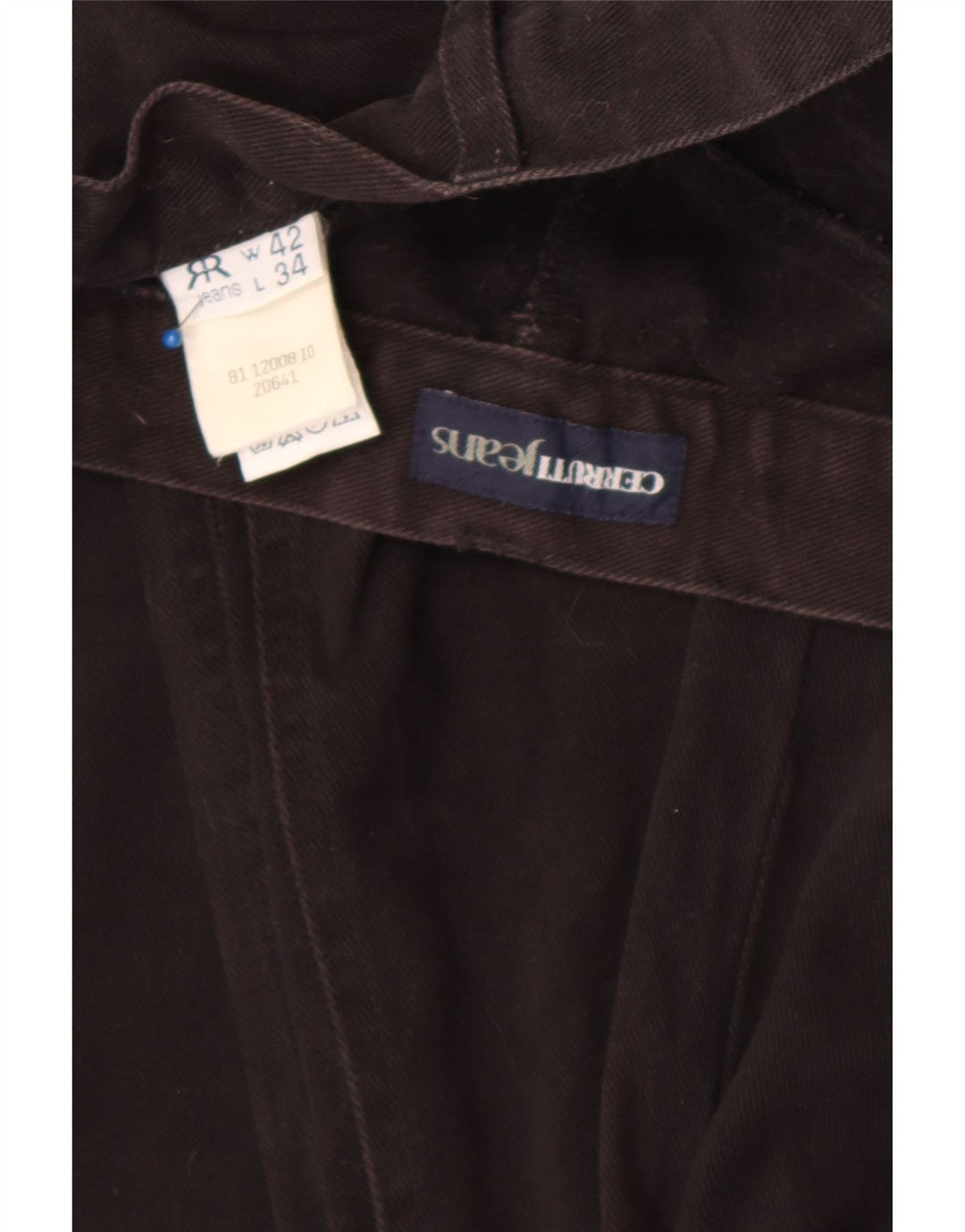 Cerruti Straight Jeans til mænd W42 L34 Sort bomuld