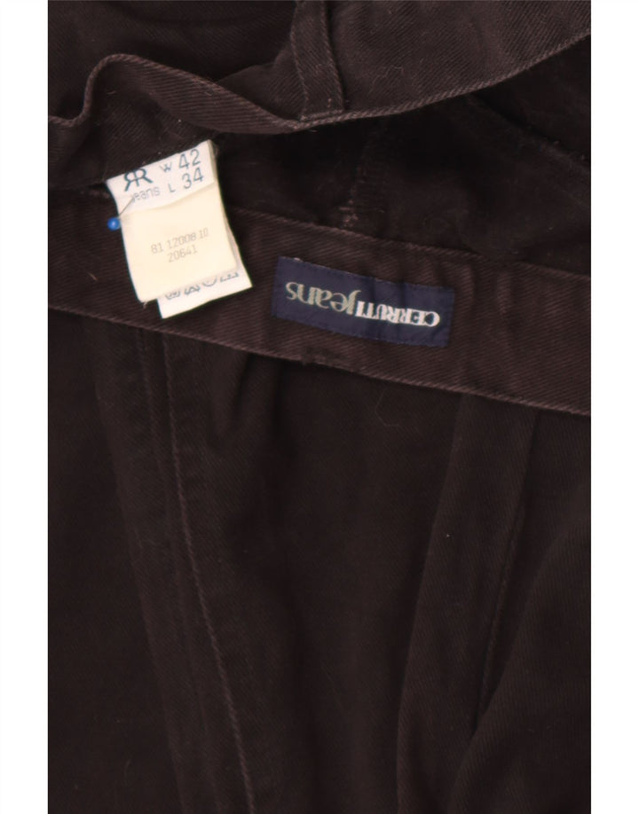 Cerruti Straight Jeans til mænd W42 L34 Sort bomuld