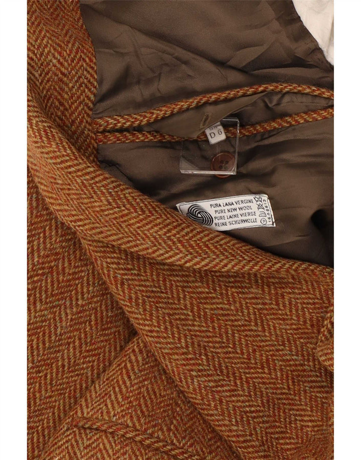 Harris Tweed Herre 2 Button Blazer Jacket IT 54 2XL Brun Sildebensuld