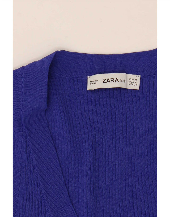 Zara Damevest Top UK 12 Medium Navy Blue