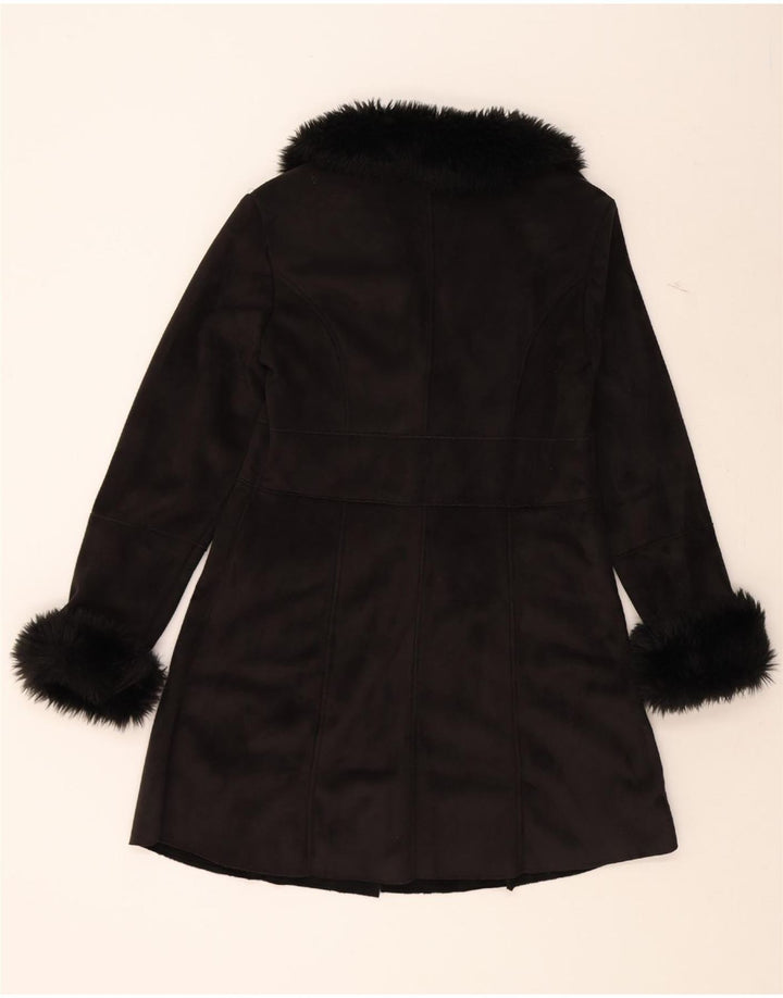 CREATION Womens Sherpa Duffle Coat UK 14 Medium Black Polyester Vintage Creation and Second-Hand Creation from Messina Hembry 